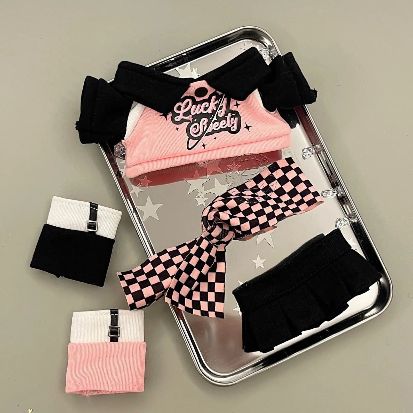 Black Powder Series 20cm and 25cm Universal Cotton Baby Doll Clothing Sports Set