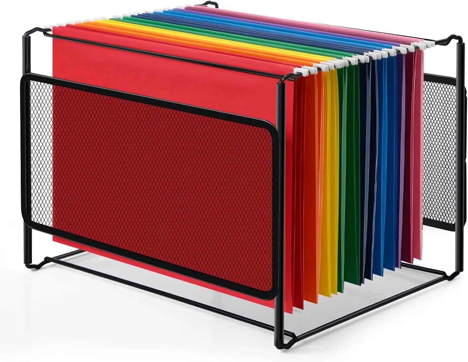Organizzatore per documenti sospesi, scatola porta documenti in rete formato Letter per scrivania di casa o ufficio