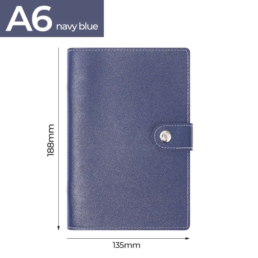 Durable PU Leather A6 Budget Binder Waterproof Replaceable Inner Pages Money Organizer Macaron Loose-leaf Notebook Journal