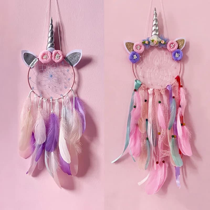 Unicorn Dream Catcher Kawaii Room Decor Dreamcatcher Home Wall Art Hanging Decoration Accessories for Baby Children's Bedroom