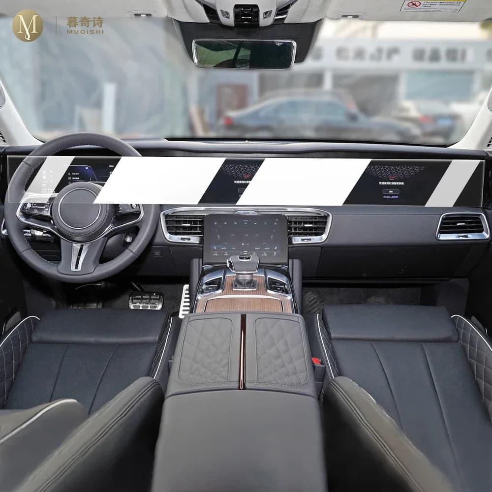 Per FAW E-HS9 2019-2023 Schermo di controllo centrale per interni auto Pellicola protettiva trasparente antigraffio in TPU Navigatore GPS