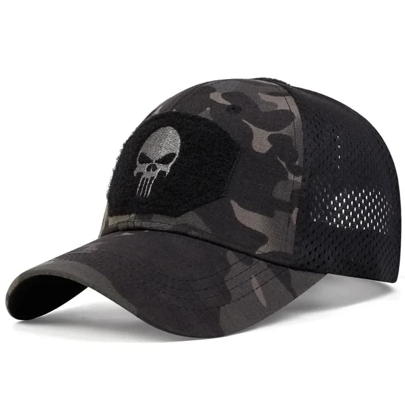 2026NEW Skull Embroidered Top with Patch Breathable Baseball Caps Spring and Autumn Outdoor Adjustable Casual Hat Sunscreen Hat