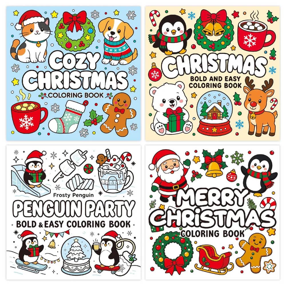 Coloring Book Christmas Comfy For Adults And Teens Drawing Book Perfect Gift for Halloween Party and Birthday