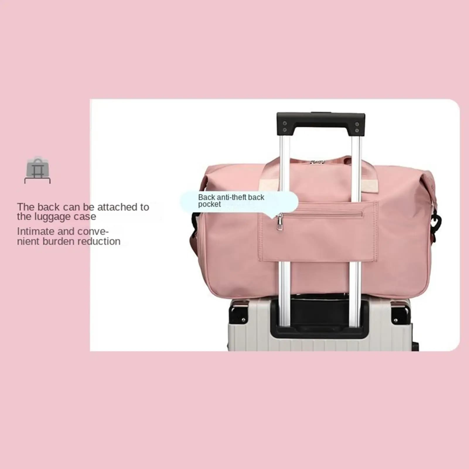 Borsa fitness da 35 litri, borsa a tracolla portatile con scomparto impermeabile, porta scarpe, borsa sportiva per donne, ragazze adolescenti, viaggi, yoga, fitness