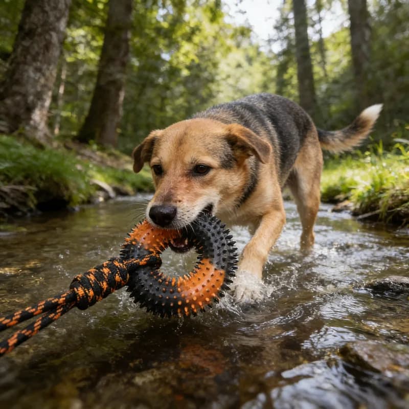 Giocattolo Interattivo con Anello e Nodo per Cani di Taglia Grande: Gioco Resistente per Alleviare la Noia dei Golden Retriever