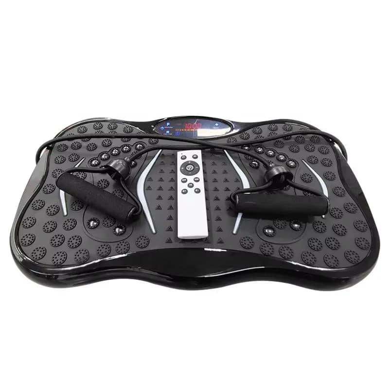 Multimodal fitness machine with portable vibrating plate for effective weight management and home or office relaxation