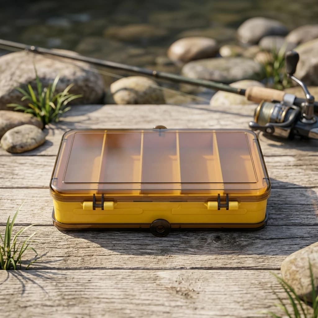 Lure Storage Box ABS Plastic Portable Tackle Organizer for Fishing Gear Double Sided Jig Head Hook Case Durable Compact