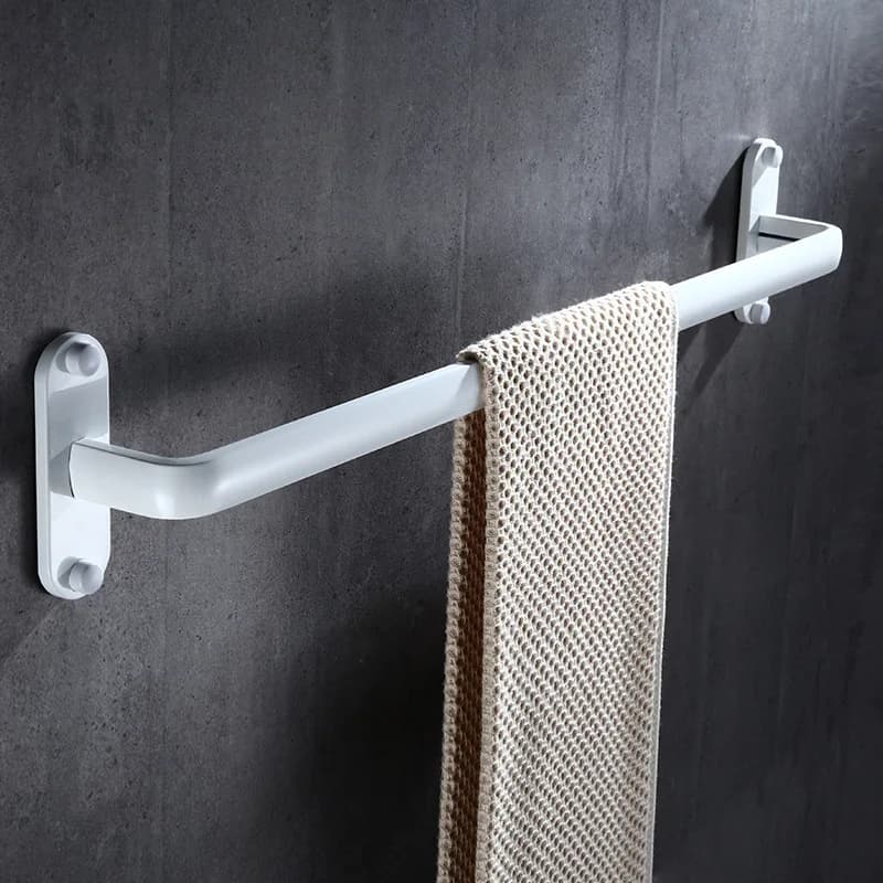 Portasciugamani 60 CM Senza chiodi Accessori da bagno in alluminio bianco portasciugamani