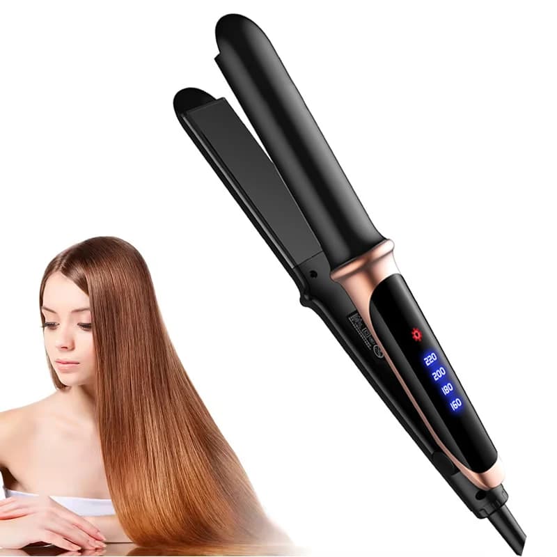 Hair Plate 2 in 1 Professional, for Hair Bagnati or Dry, Smooth and curling iron