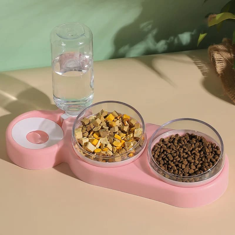 Nuova ciotola per lumache alimentatore 3 in 1 bere protezione ambientale materiale sicuro per uso alimentare ciotola per cibo per acqua ciotola per animali domestici di lusso tre ciotole