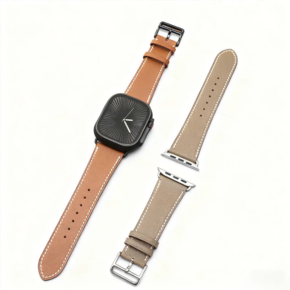 Cinturini per orologi sportivi in pelle per Apple Watch 11 10 Ultra 2-3 49mm 42mm-46mm 40-41-44mm 45mm braccialetto iWatch serie 9 8 7 6 5 4 SE