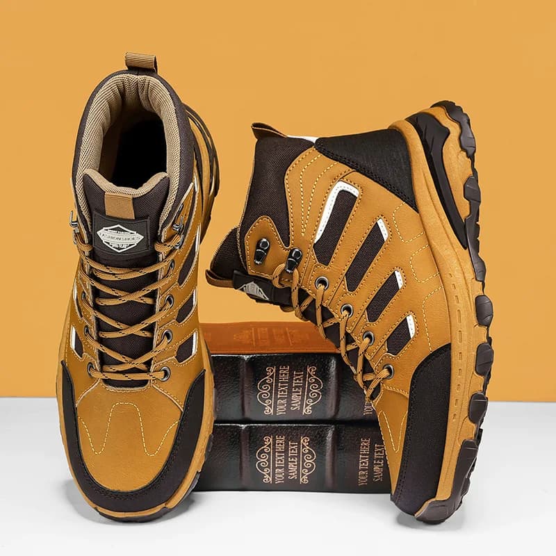 Nuovi stivali da uomo Scarponi da trekking traspiranti Scarpe da allenamento per il deserto all'aperto da uomo Stivali alti antiscivolo Scarpe da ginnastica da uomo taglie forti 48