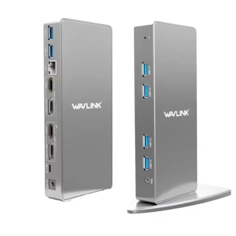 Nuovo arrivo WAVLINK WL-UG69DK7 Laptop Tipo-C Docking station da tavolo universale Adattatore HUB in lega di alluminio