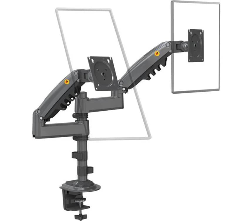 NB H180 doppio monitor supporto da tavolo braccio molla a Gas Full Motion 17 "-27" supporto per TV LCD staffa ergonomica a doppio braccio 2-9kgs ciascuno