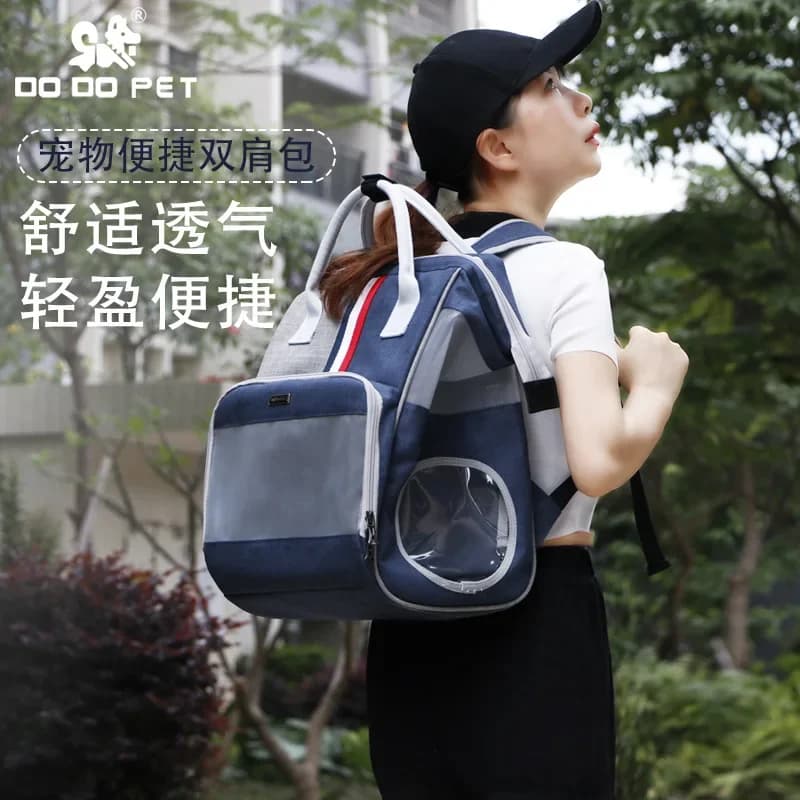 DODOPET Zaino per animali domestici Borsa estiva traspirante per gatti Zaino per gatti Cucciolo Teddy Out Zaino portatile Zaino per cani