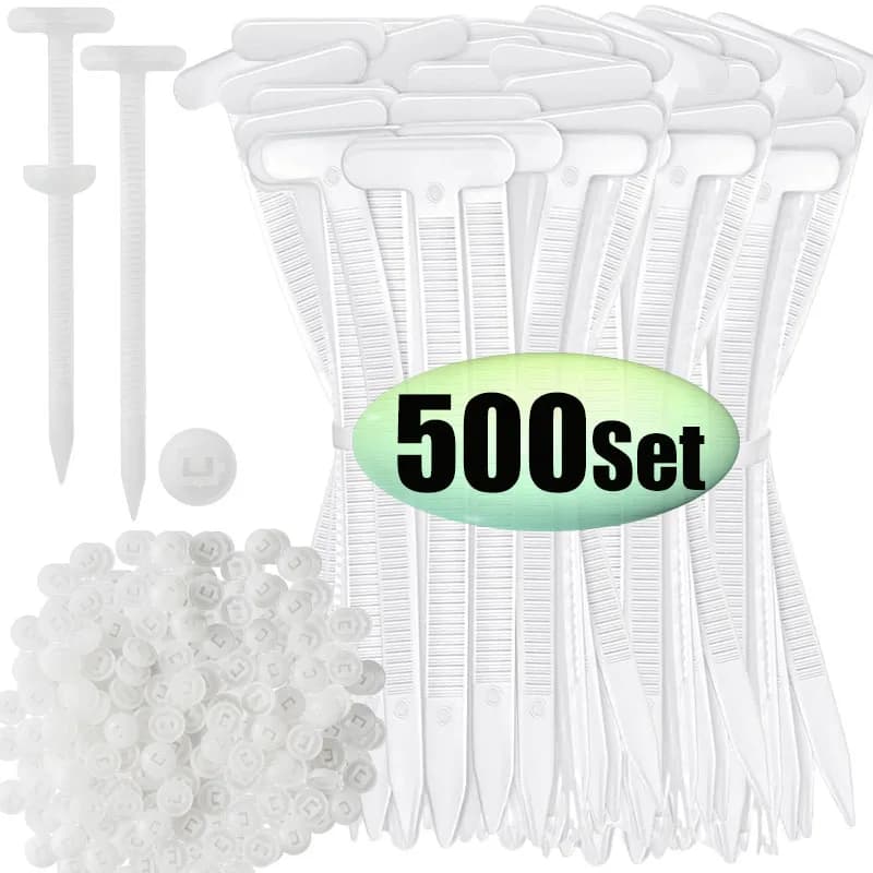 Fibbia universale per fascette per cavi in nylon bianco Supporto per fascette autobloccanti per carichi pesanti con elementi di fissaggio a perno Cerniere resistenti ai raggi UV per carrozzeria dell'auto