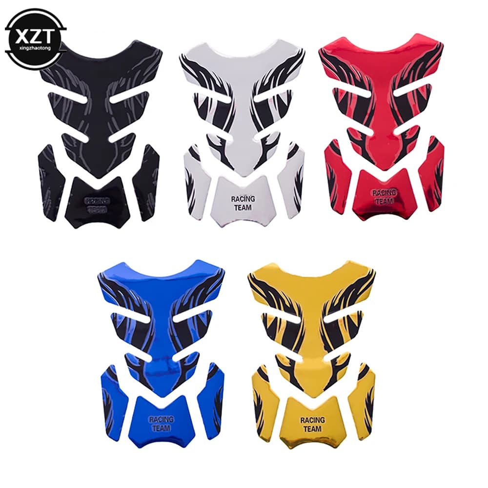 Adesivo Protettivo 3D Antiscivolo a Forma di Lisca di Pesce per Serbatoio Moto, Accessori per Honda Yamaha, Nero Rosso Blu