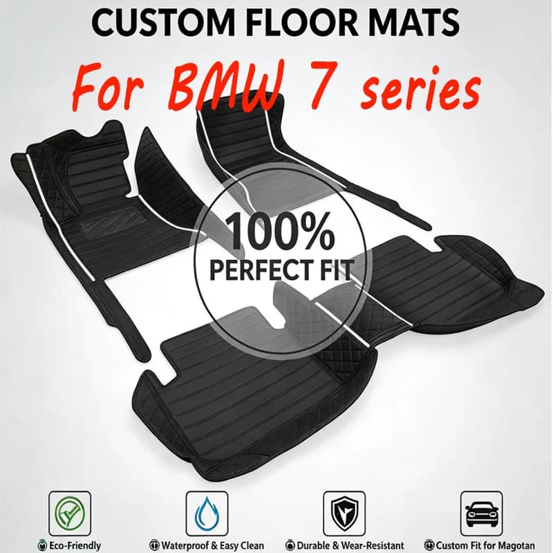 Tappetini auto personalizzati per BMW Serie 7 E65 E66 E68 2001 2002 2003 2004 2005 2006 2007 2008 Tutti i modelli accessori auto
