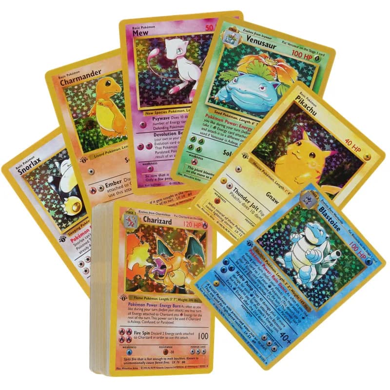 151 Pz 1996 1a Edizione Pokemon Foil Flash Card Pikachu Charizard Blastoise Venusaur Mewtwo Gioco di Carte da Collezione