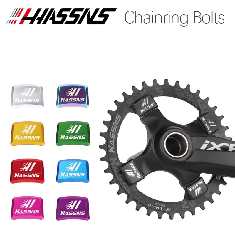 HASSNS Mtb bulloni corona pignone bicicletta vite quadrata rotore guarnitura candela Pe bullone corona Mountain Bike piatti vite ciclismo