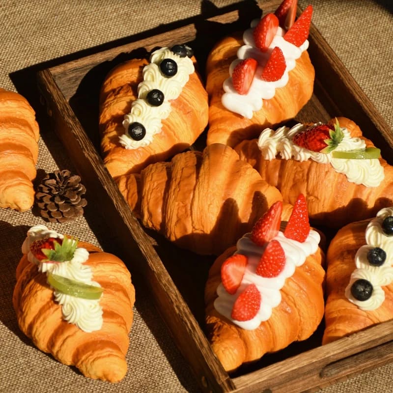 Stampo in silicone per candela di pane simulato, snack francese creativo, design di croissant, sapone artistico fai da te, candela per aromaterapia, creazione di stampi a conchiglia