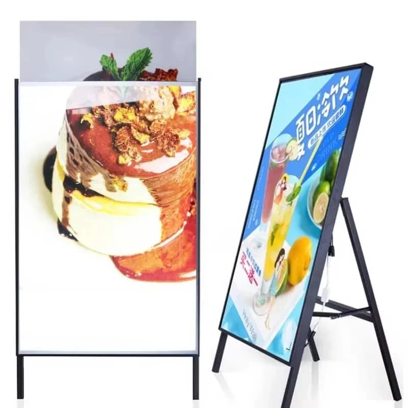 Espositore Pubblicitario LED A1 A2 Retroilluminato, Stand Pieghevole per Manifesti, Menu Ristorante, Cornice per Foto Birra, Espositore Luminoso