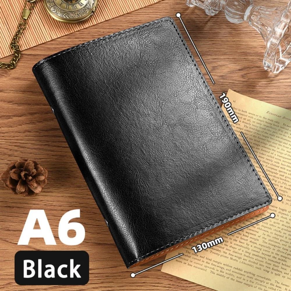New A5/A6 Notebook PU Leather Loose-leaf Diary Book Detachable Shell Travel Journal School Office