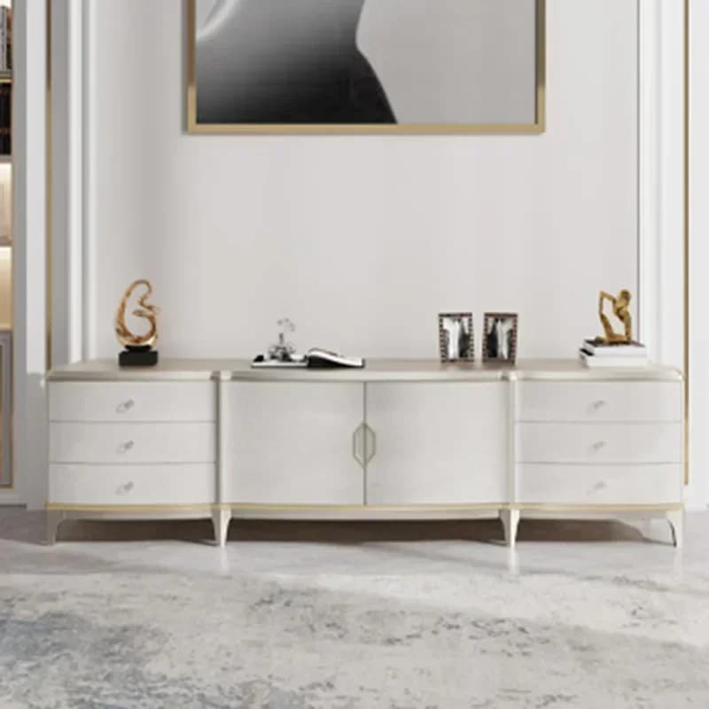 Display Gold Leg Mobile TV Pavimento Beauty Floor Board Mobile TV Porte di lusso Muebles Salon Show Muebles Mobili per soggiorno