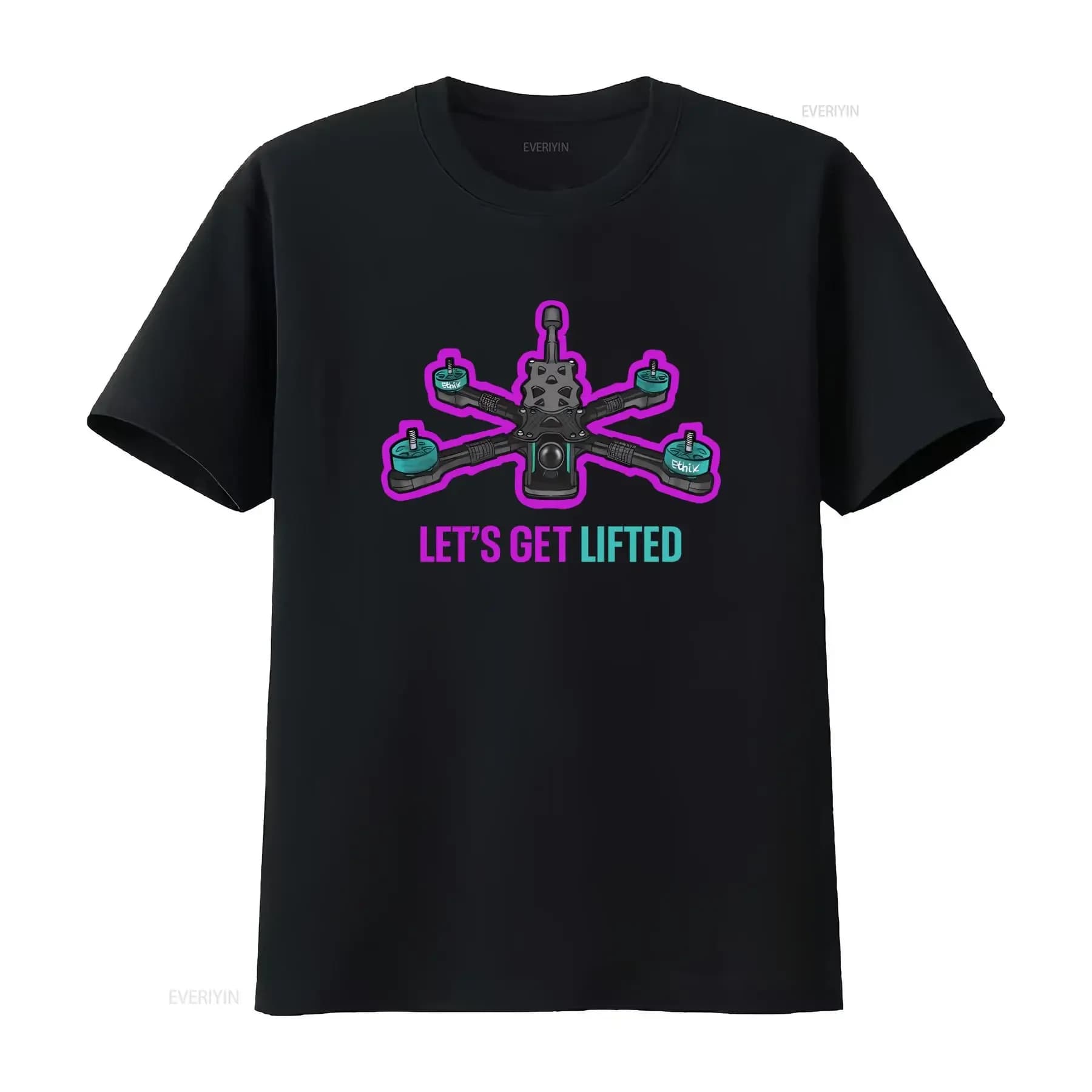 Let's Get Lifted Tri Blend Crew T-shirt for FPV drone enthusiasts, vintage style, washed, elegant, soft and comfortable