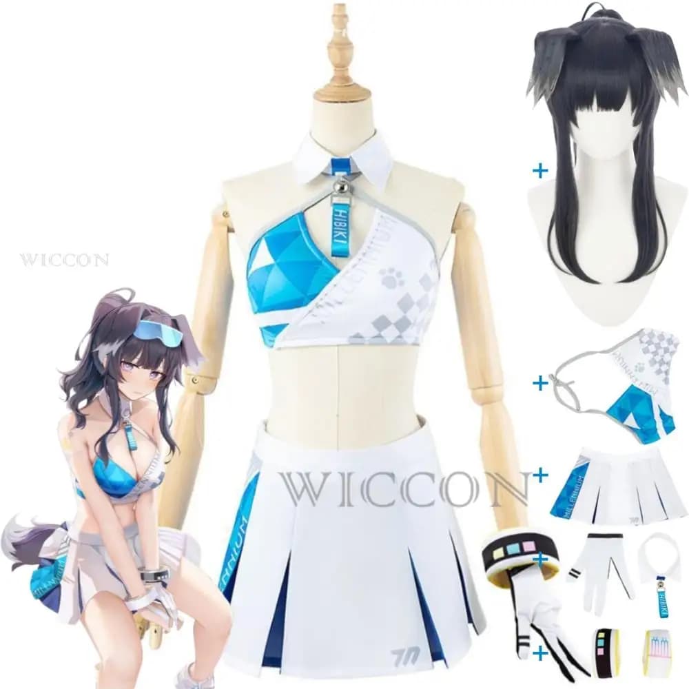 Gioco Blu e Archivio Nekozuka Hibiki Costume Cosplay Parrucca Progetto MX Millennium Scienza Scuola Donne Sexy Uniforme Halloween