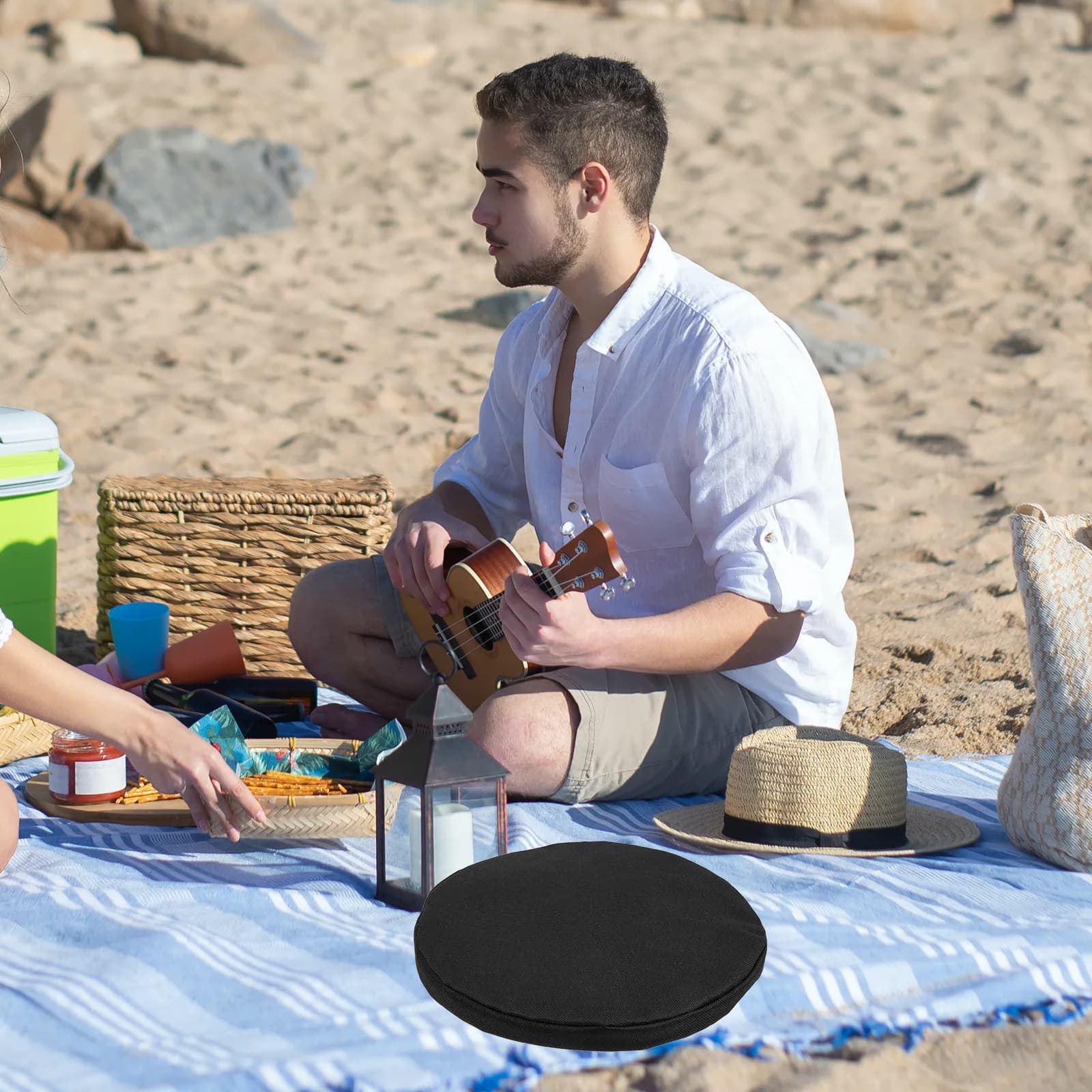 Cuscino per Sgabello da Campeggio Pieghevole Leggero Portatile per Escursionismo Pesca Spiaggia Picnic Attrezzatura da Esterno