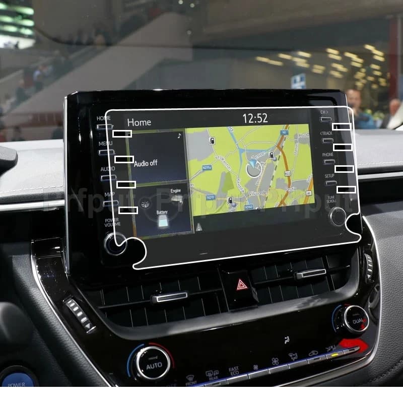 Pellicola protettiva per schermo in vetro temperato per Toyota corolla/C-HR 2019 2020 2021 2022 adesivi per schermo di controllo centrale da 8 pollici