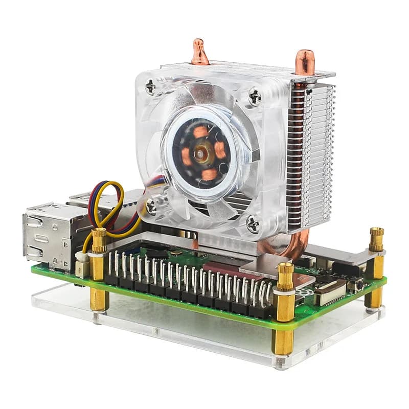 Per Raspberry Pi 5 Tower Cooler con ventola RGB ICE Tower CPU Dissipatore di calore di raffreddamento per Pi 5B