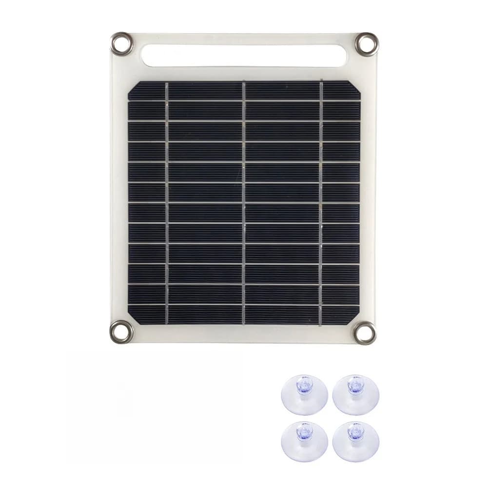 Portable Solar Module 6W Solar Panel Monocrystalline Silicon IP65 Waterproof Rating Epoxy Resin Lamination Dual Charging Ports