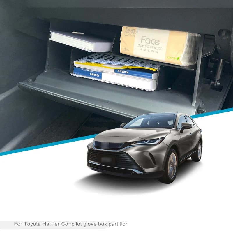For Toyota Harrier 80 XU80 2021 2022 Co-pilot Case holders Clins Organizer Rack Storage Shelf Interior Car Parition Storage