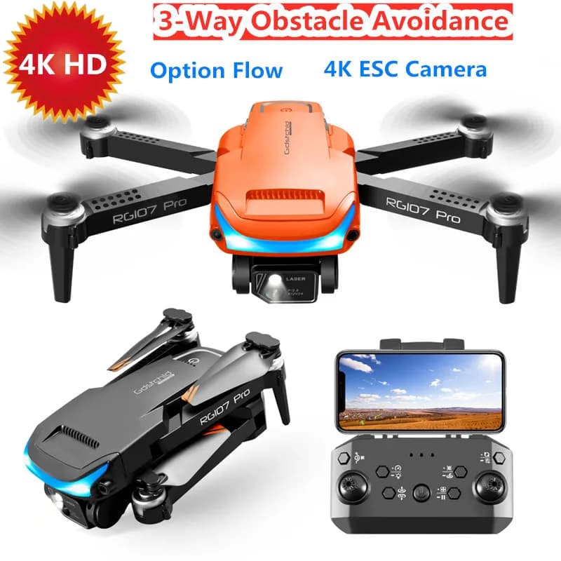 Mini drone per evitare ostacoli a 3 vie elicottero RC 4K doppia fotocamera HD opzione flusso professionale pieghevole quadricottero ragazzo regalo giocattolo RC
