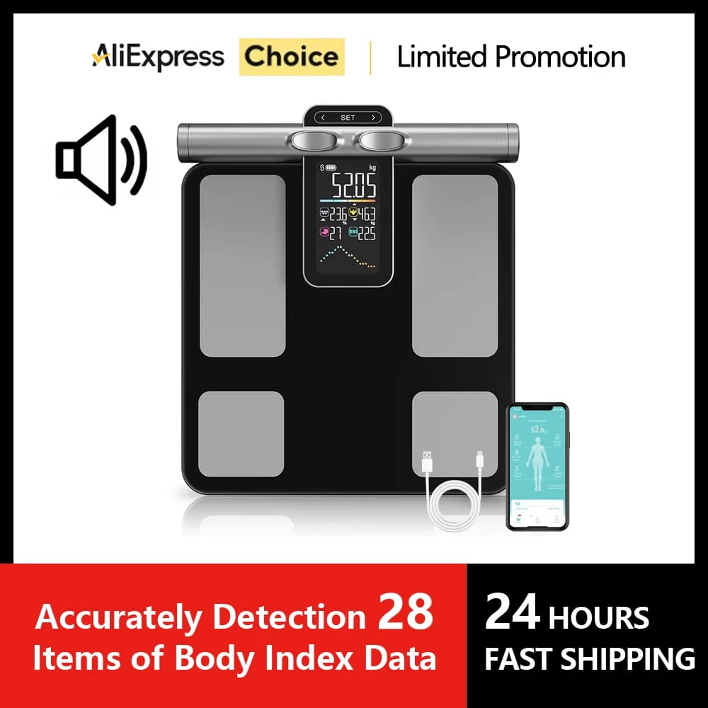 Smart Body Weight Scale with Bioimpedance Analysis Pregnancy Mode Offline Measurement Body Composition for Health Tracking