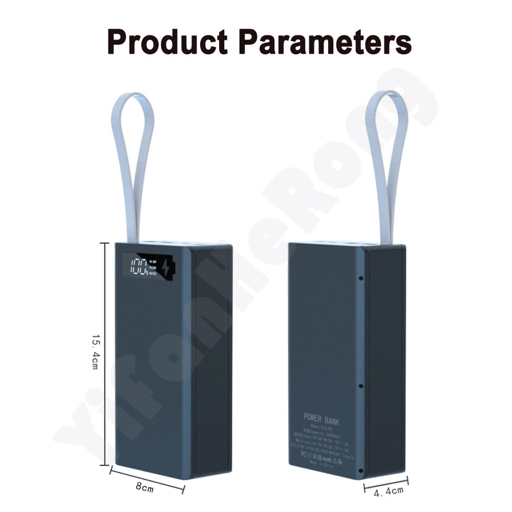 Custodia per batteria 18650 Custodia per caricabatterie C12 Supporto per display LCD doppio USB Supporto per caricabatterie wireless rapido Custodia per batteria