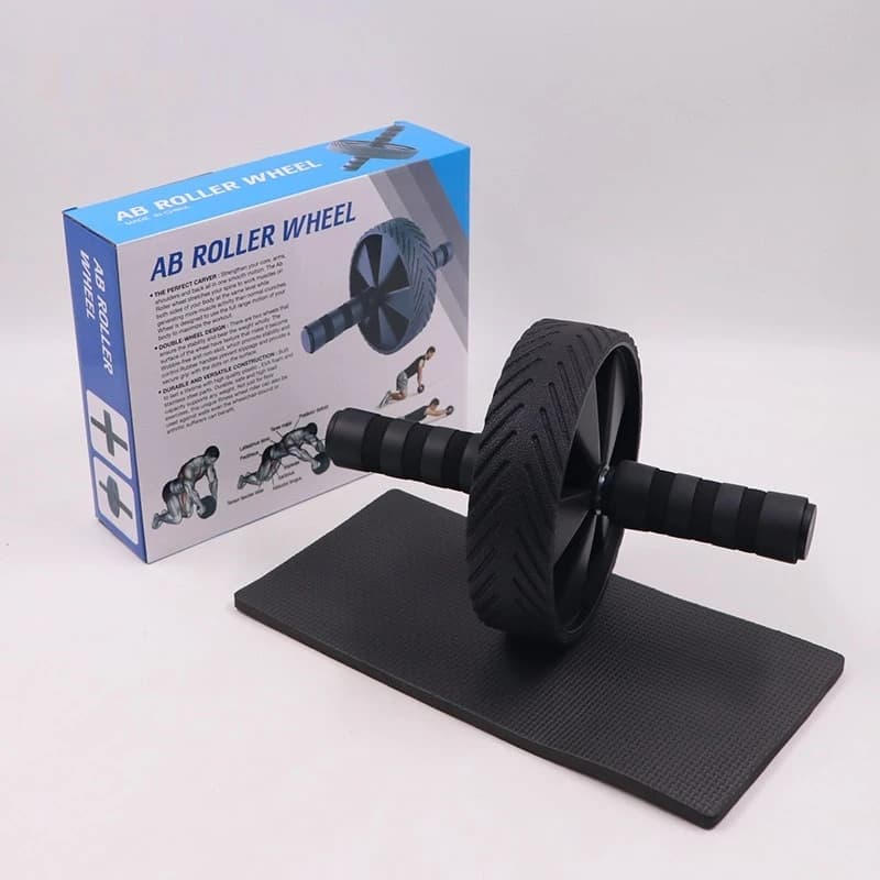 Dobetters Ab Roller a Doppia Ruota con Superficie Antiscivolo Silenziosa per Allenamento Addominale e Core per Adulti, Attrezzatura Fitness per Casa e Palestra
