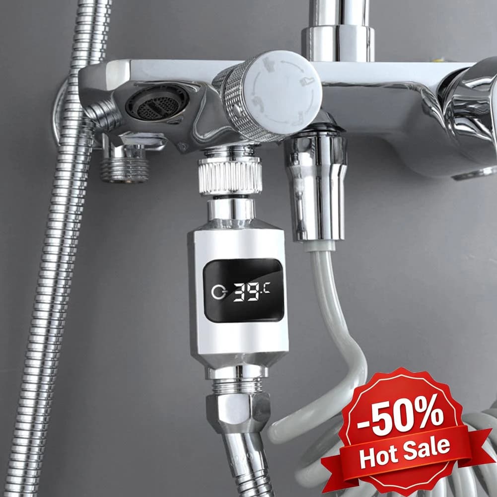 Termometro Digitale Istantaneo per Bagno Alimentato dall'Acqua, Termometro Intelligente per Doccia, Accessori Essenziali per il Bagno