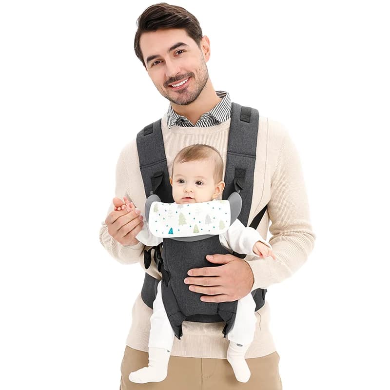 Marsupio per seggiolino anca, zaino ergonomico per neonati per tutte le stagioni con cuscino rimovibile, marsupio a mani libere