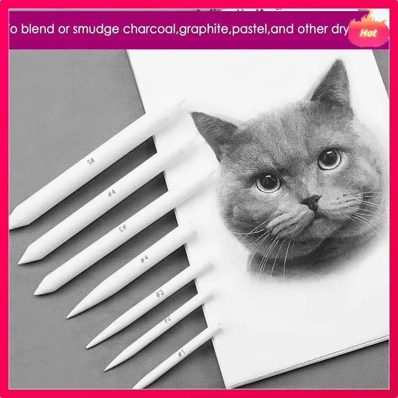 20 PCS Blending Stumps And Tortillions Set Blending Tools,Kneaded Eraser And Sandpaper Blocks Easy Install Easy To Use