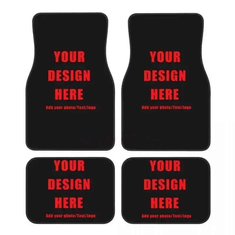 Tappetini auto personalizzabili con il tuo design, set da 4 pezzi universali resistenti, protezione anteriore e posteriore, accessori per interni auto, ideali come regalo.
