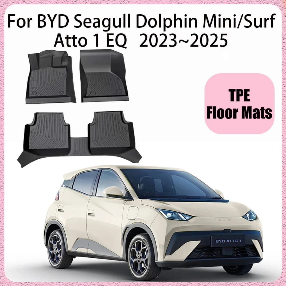 For BYD Seagull Dolphin Mini/Surf Atto 1 EQ 2023 ~ 2025 2024 LHD Auto TPE Waterproof Mats Interior Accessories