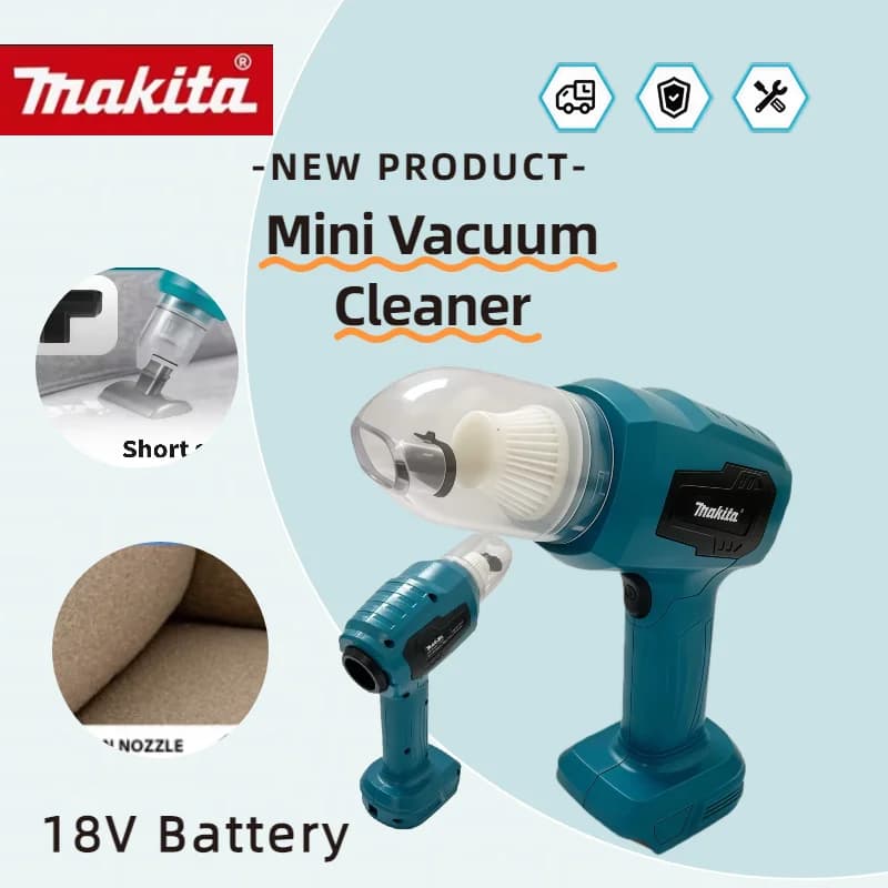 Aspirapolvere Portatile Multifunzione Makita per Auto, Ricaricabile, Strumento per la Raccolta della Polvere