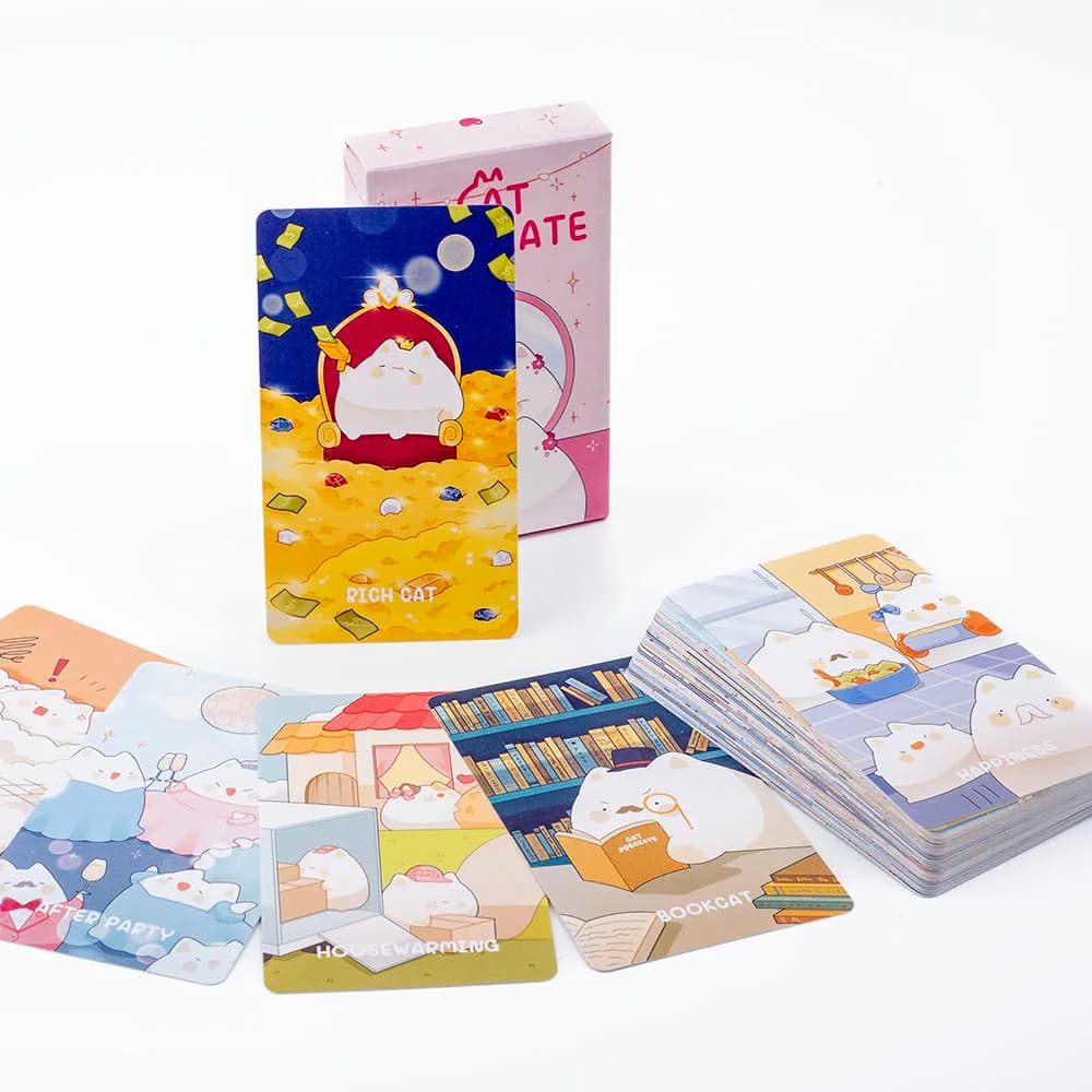 New Style Cat Preciate Tarot 48 Card Deck divinazione Fate Tarot Oracle Cards Party Entertainment Board Playing Game 10.4x6.1cm