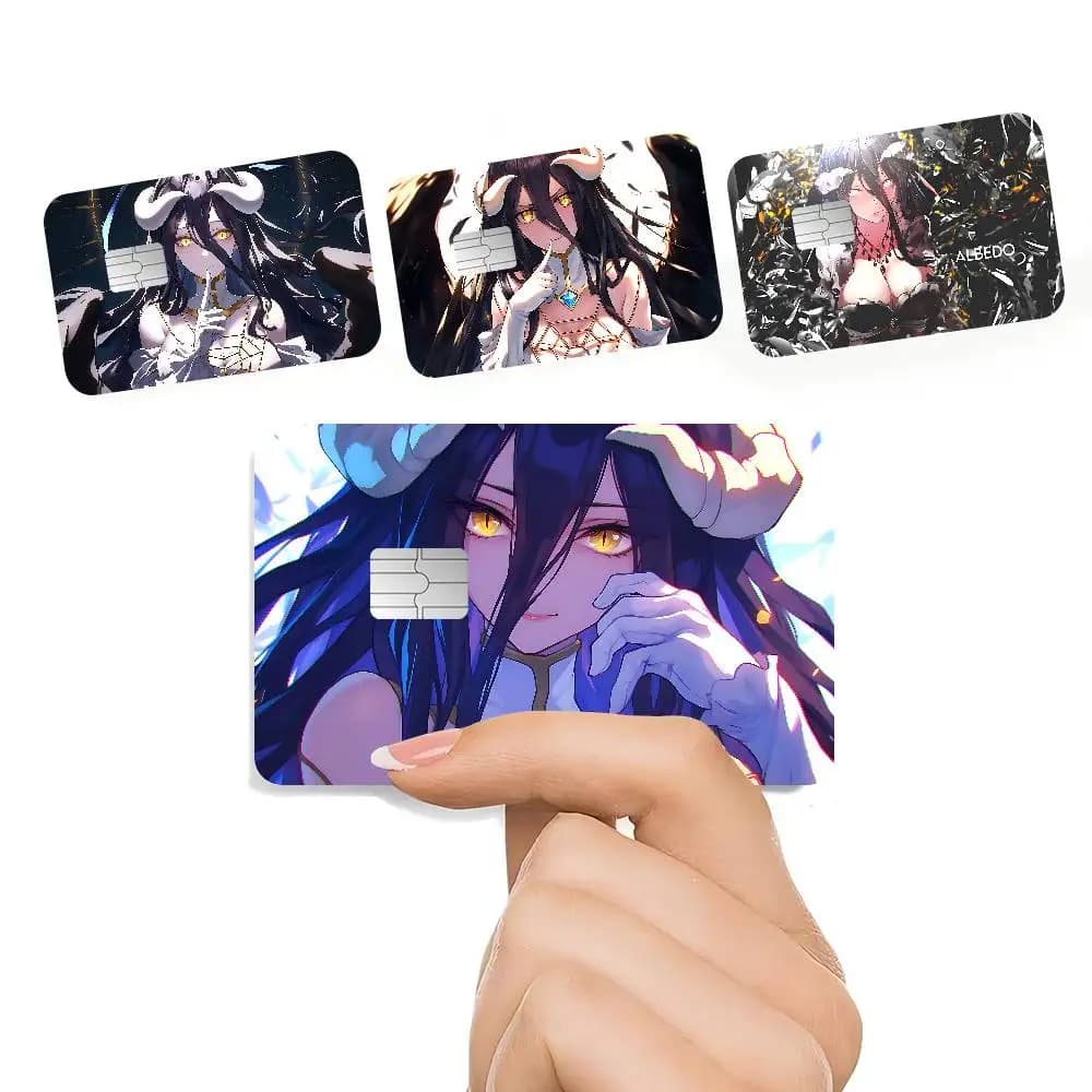 Adesivo Anime Sexy di Albedo per Carte di Credito e Debito, Protezione Frontale Senza Chip