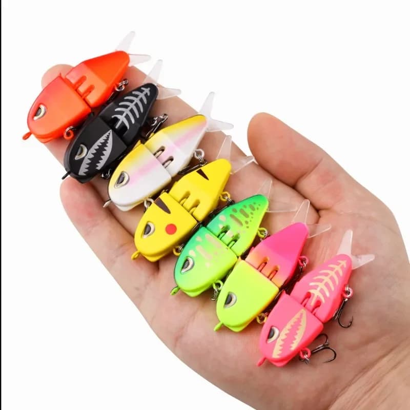 Road Runner Esca falsa Pesce multi-snodato VIB Doppio snodo Esca falsa Swimbaits 60mm Pesca per basso Esche Attrezzatura da pesca