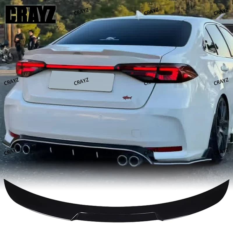 For 2019 2020 2021 2022 Toyota Corolla Car Rear Trunk Lid Boot Car Spoiler Wings Tuning Exterior Accessories
