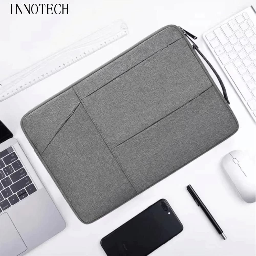 Custodia Impermeabile per Laptop da 14 Pollici con Fodera in Flanella, Borsa Antiurto in Tessuto Oxford Resistente all'Usura